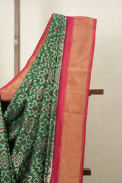 Green Pochampalli Silk Ikat Saree - SRGPSIS182