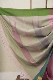 Pink Plain Cotton Ilkal Saree - SRPPCIS773