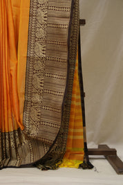 Orange  Narayan Peth Cotton Saree- SRONPCS10
