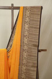 Orange  Narayan Peth Cotton Saree- SRONPCS10