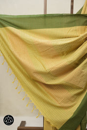Sand Yellow Plain Cotton Ilkal Saree - SRSYPCIS772