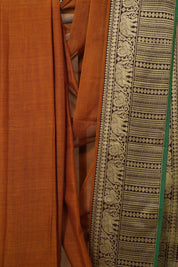 Rust Brown Narayan Peth Cotton Saree- SRRBNPCS11