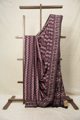 Dark Onion HBP Cotton Saree - SRDOCS2751