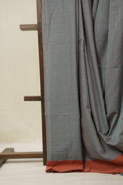 Two Tone Teal Plain Cotton Ilkal Saree - SRTTTPCIS770