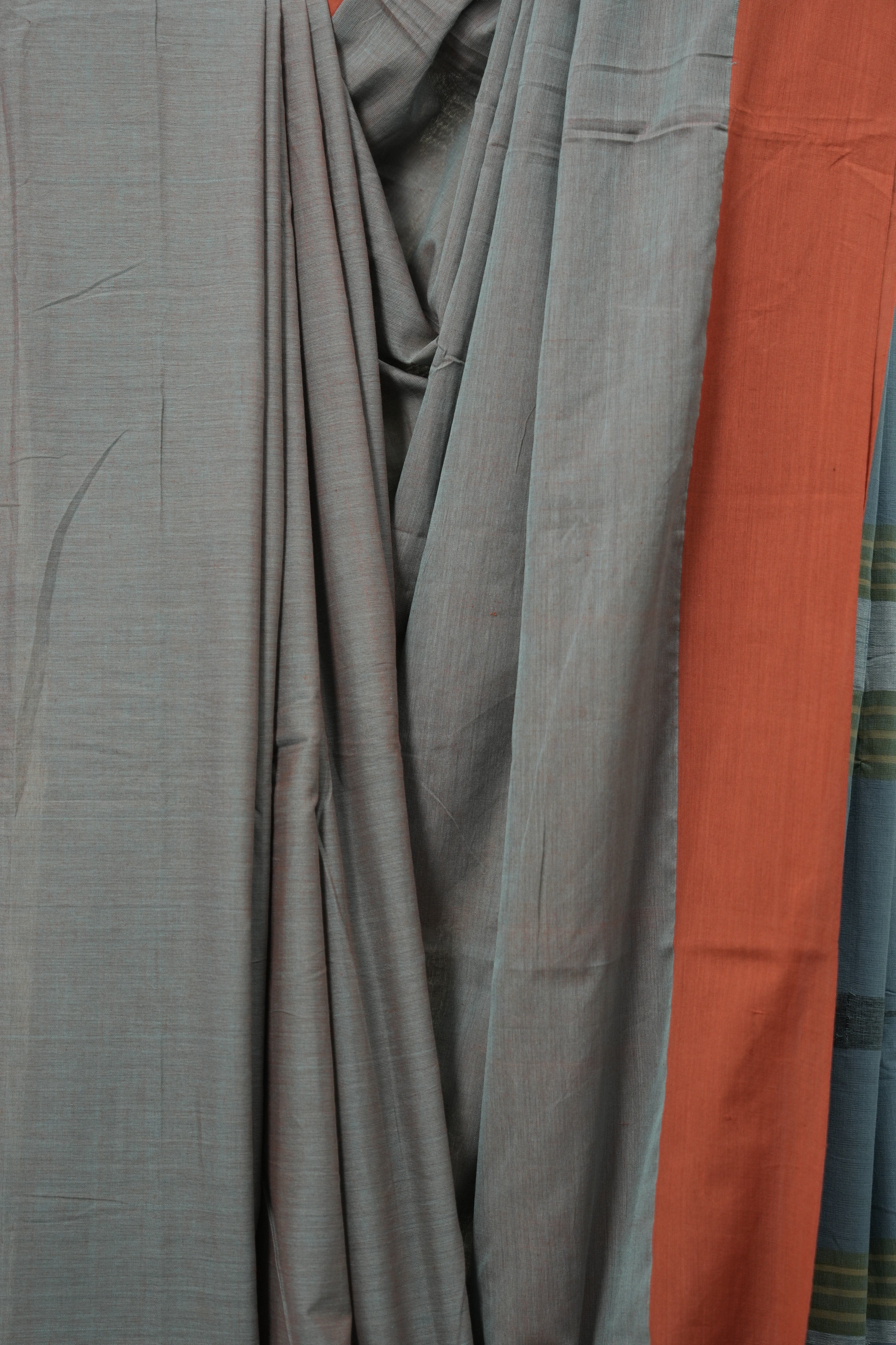 Two Tone Teal Plain Cotton Ilkal Saree - SRTTTPCIS770