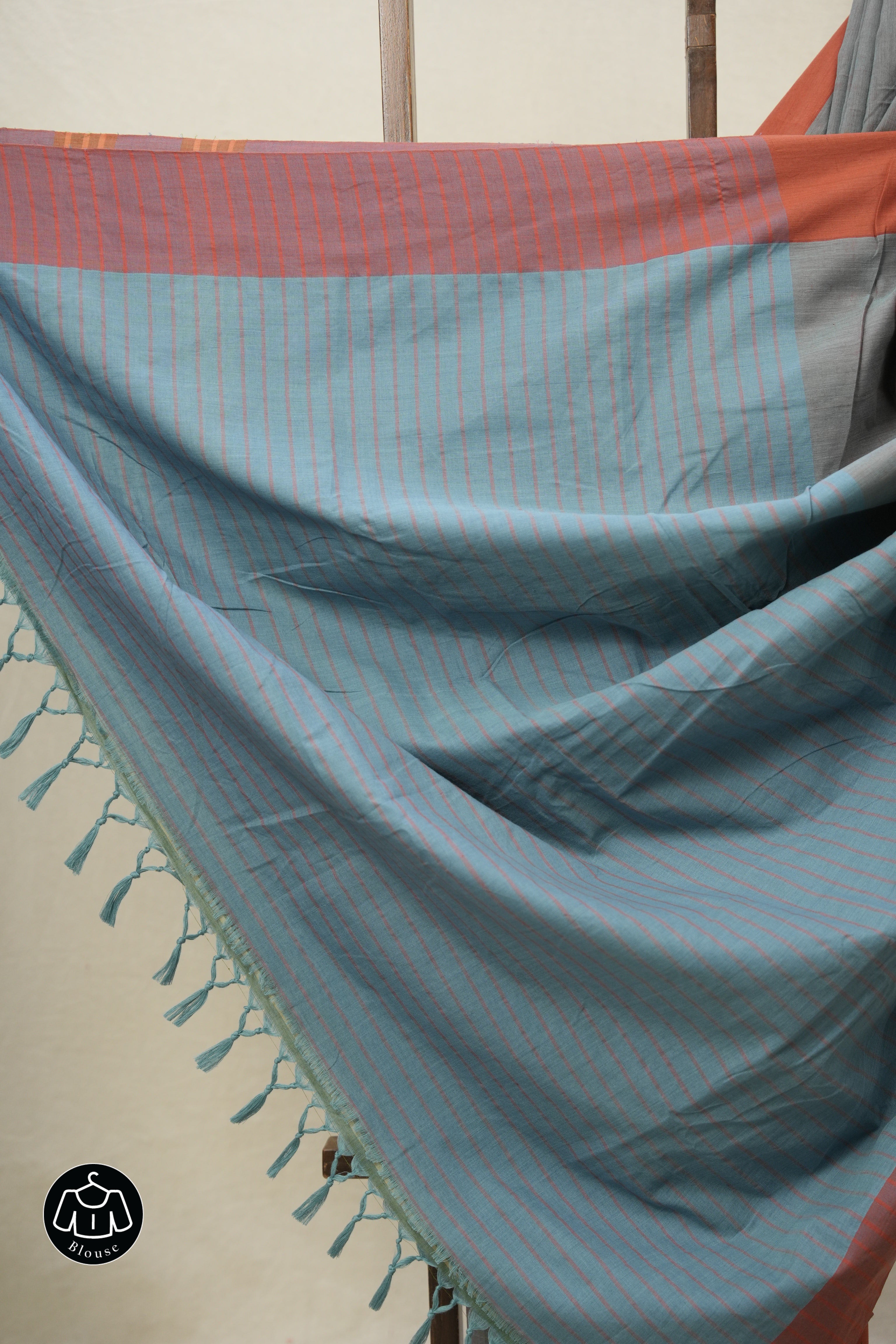 Two Tone Teal Plain Cotton Ilkal Saree - SRTTTPCIS770