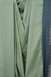 Sage Green Plain Cotton Ilkal Saree - SRSGPCIS769