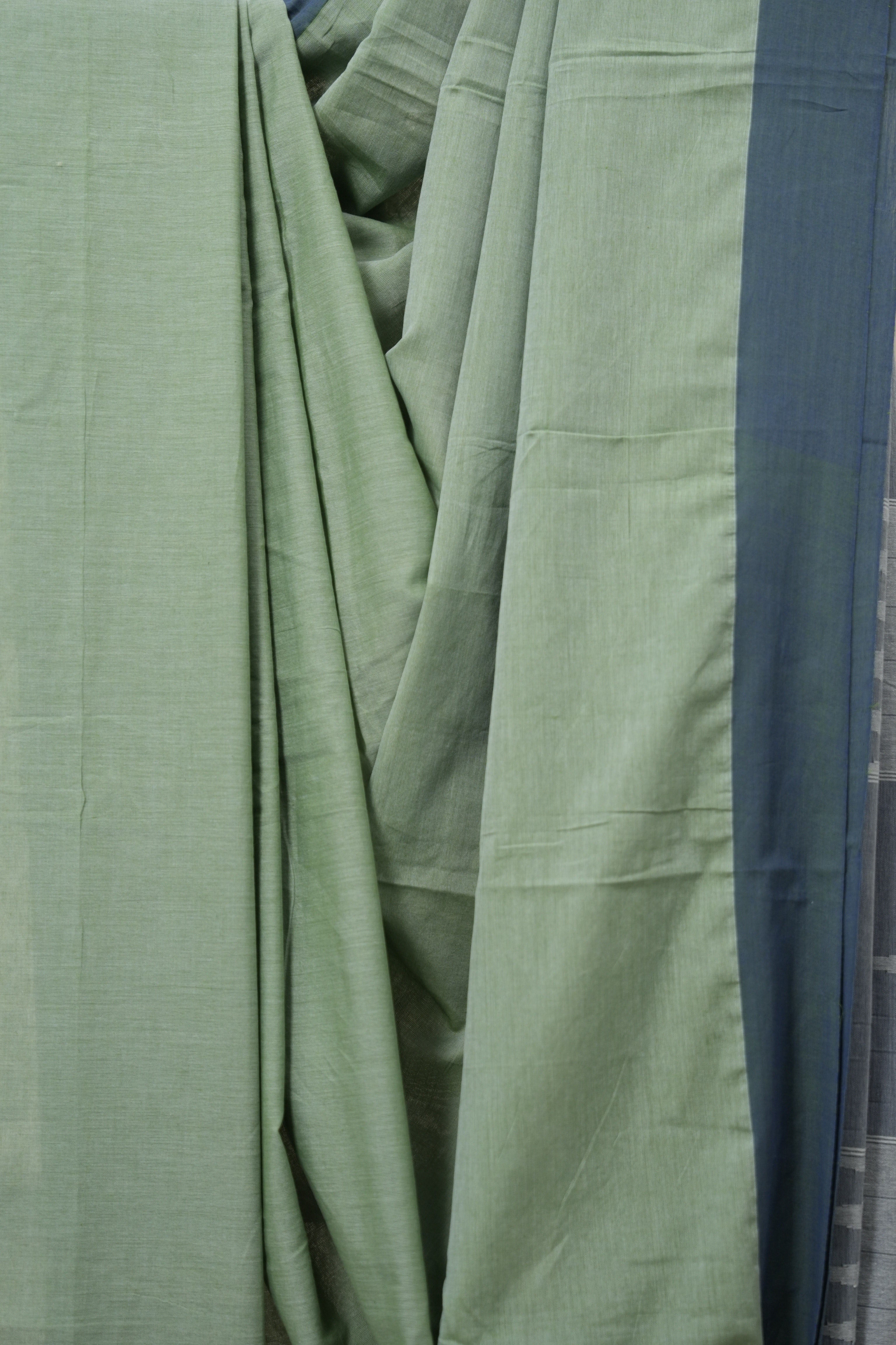 Sage Green Plain Cotton Ilkal Saree - SRSGPCIS769