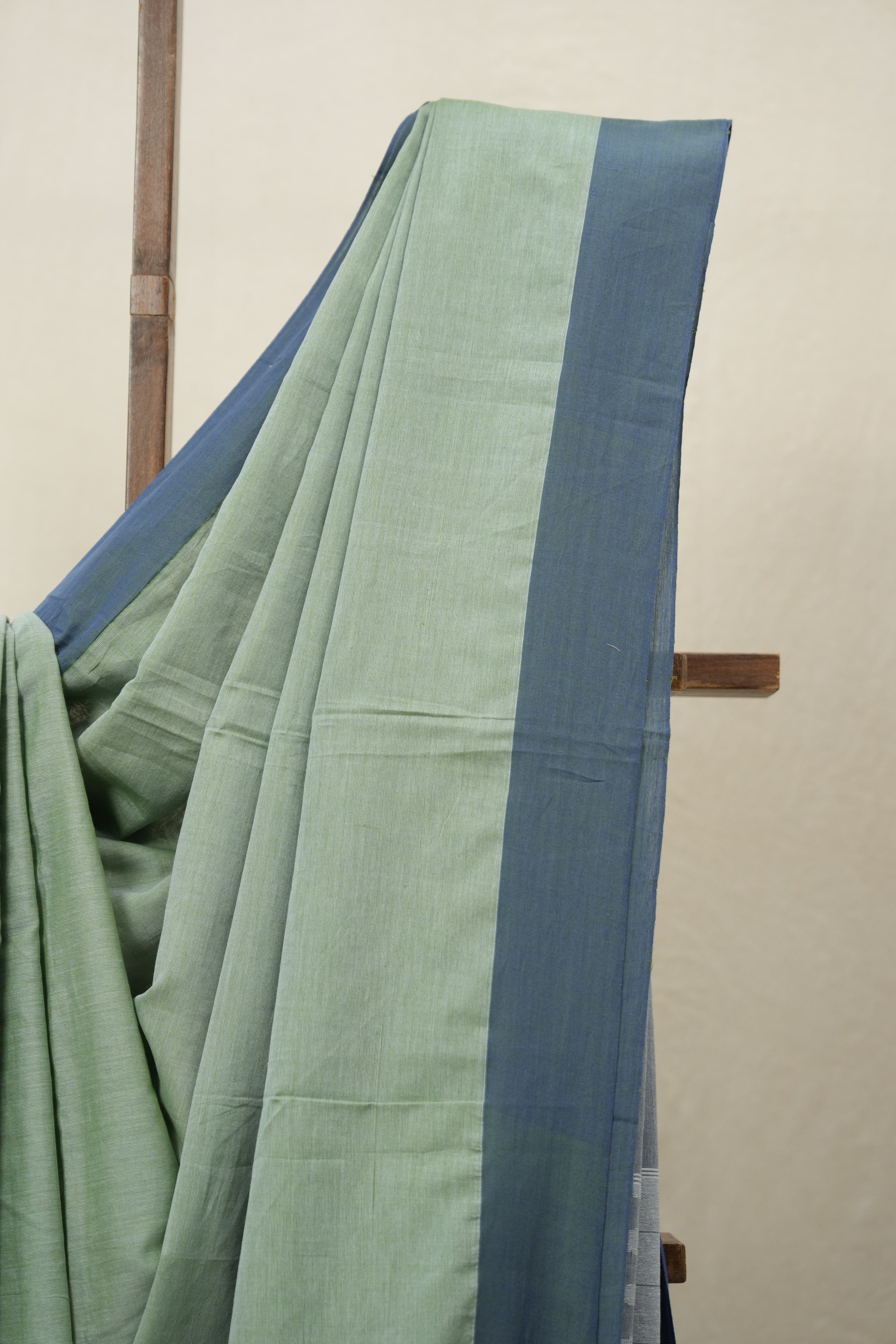 Sage Green Plain Cotton Ilkal Saree - SRSGPCIS769