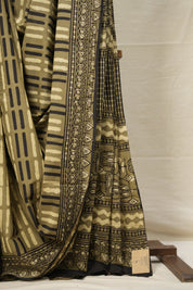 Mehendi Green HBP Cotton Saree - SRMGCS2749