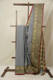 Grey Narayan Peth Cotton Saree - SRGNPCS20