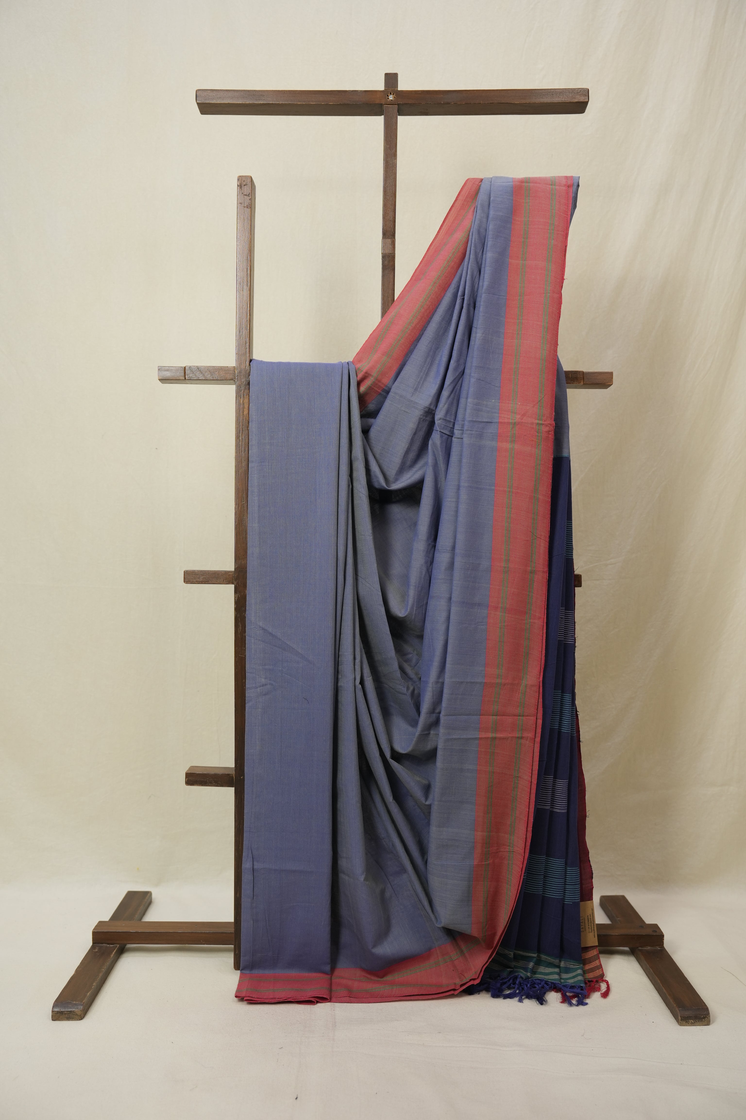 Blue Cotton Iikal Saree - SRBCIS1003