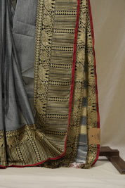 Grey Narayan Peth Cotton Saree - SRGNPCS20