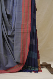 Blue Cotton Iikal Saree - SRBCIS1003