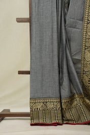 Grey Narayan Peth Cotton Saree - SRGNPCS20