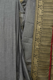 Grey Narayan Peth Cotton Saree - SRGNPCS20