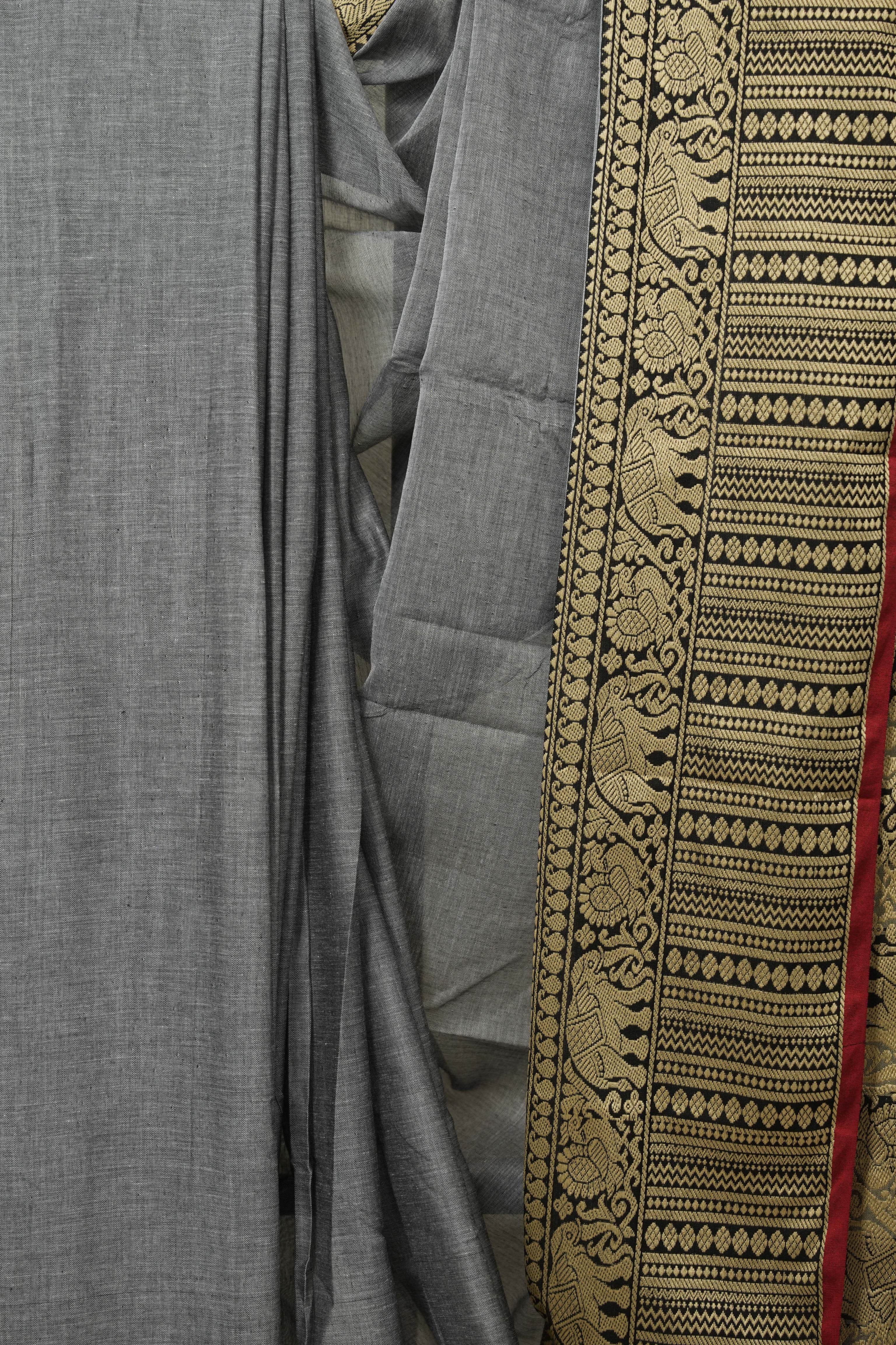 Grey Narayan Peth Cotton Saree - SRGNPCS20