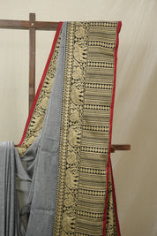 Grey Narayan Peth Cotton Saree - SRGNPCS20
