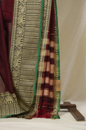 Maroon Narayan Peth Cotton Saree - SRMNPCS22