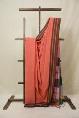 Orange Cotton IIkal Saree - SROCIS1002