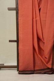 Orange Cotton IIkal Saree - SROCIS1002