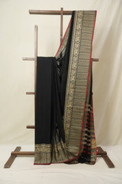 Black Narayan Peth Cotton Saree - SRBNPCS23