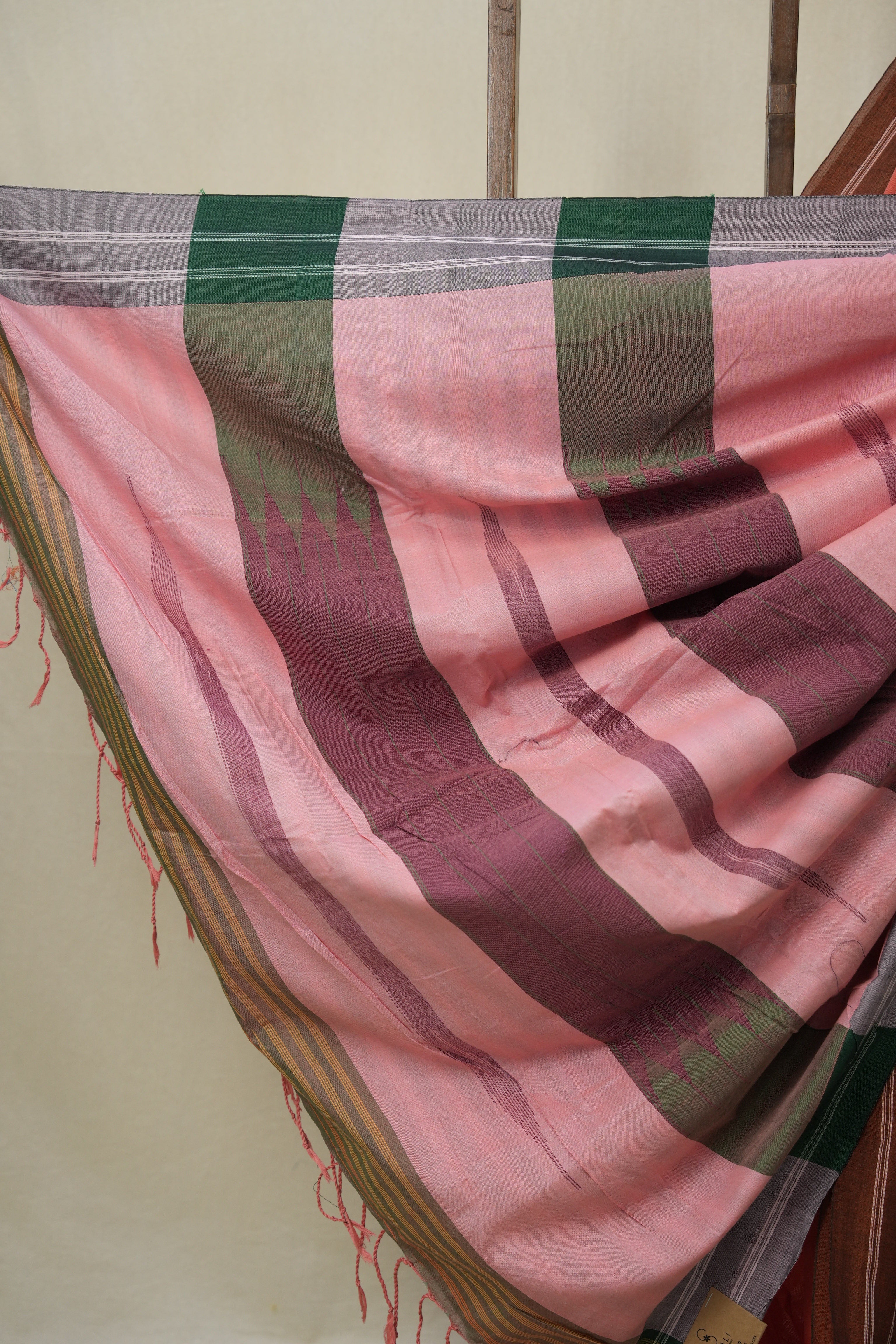 Orange Cotton IIkal Saree - SROCIS1002