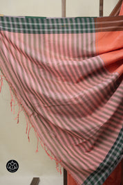 Orange Cotton IIkal Saree - SROCIS1002