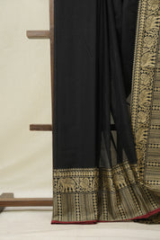 Black Narayan Peth Cotton Saree - SRBNPCS23