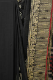 Black Narayan Peth Cotton Saree - SRBNPCS23