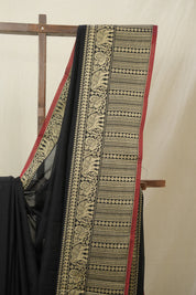 Black Narayan Peth Cotton Saree - SRBNPCS23