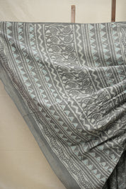 Disperse Grey HBP Cotton Saree - SRDGCS2824