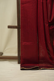 Maroon Maheshwari Saree - SRMMS1386