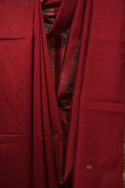 Maroon Maheshwari Saree - SRMMS1386