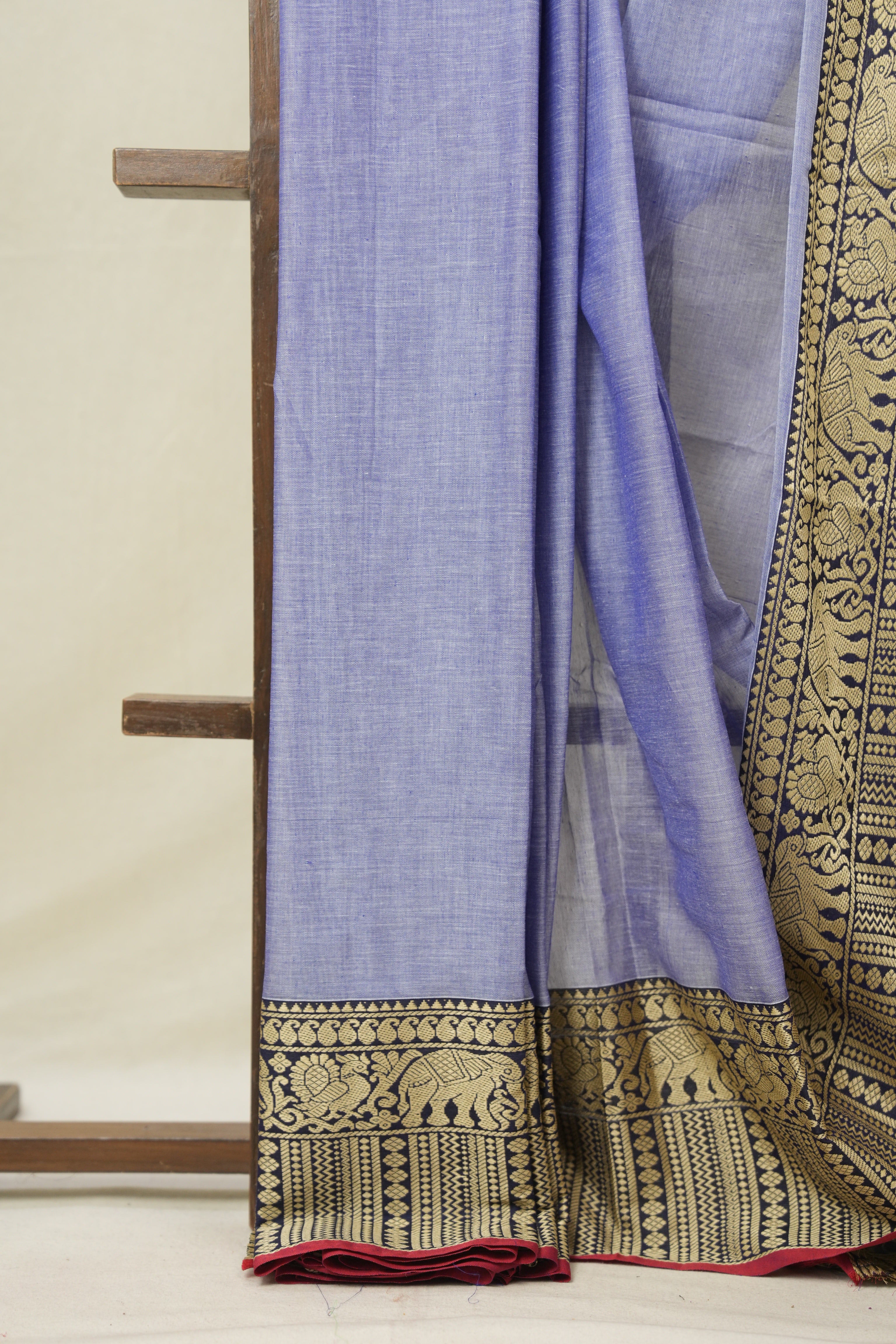 Blue Narayan Peth Cotton Saree - SRBNPCS24
