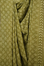 Mehndi Green HBP Cotton Saree - SRMGCS2825