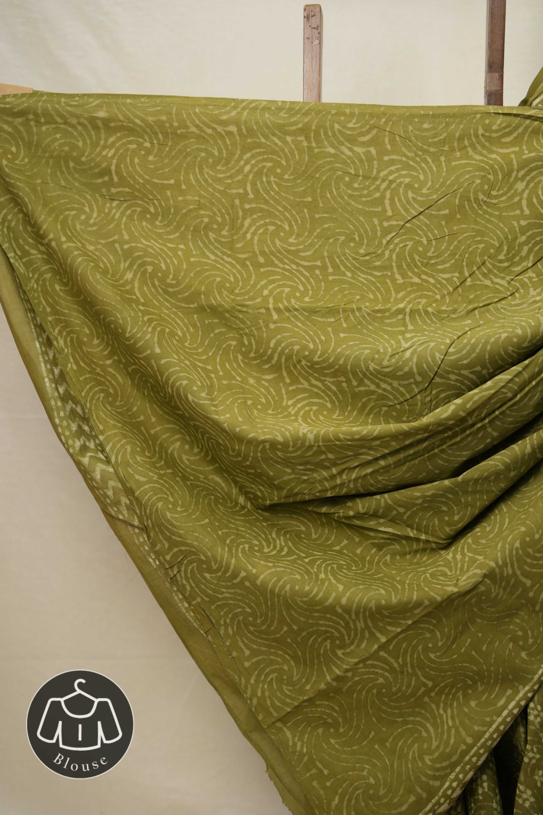Mehndi Green HBP Cotton Saree - SRMGCS2825