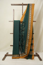 Green Narayan Peth Cotton Saree- SRGNPCS01