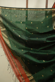 Orange Maheshwari Saree - SROMS1384