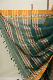 Green Narayan Peth Cotton Saree- SRGNPCS01