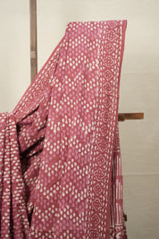 Magenta Maroon HBP Cotton Saree - SRMMCS2821