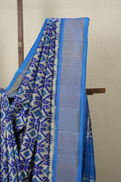 Silver Blue Pochampalli Silk Ikat Saree - SRSBPSIS204