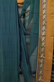 Two Tone Peacock Green Narayan Peth Cotton Saree- SRTTPGNPCS05