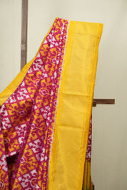 Rani Pink Pochamapalli Silk Ikat Saree - SRRPPSIS327