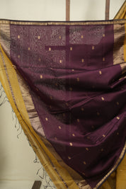 Mustard Maheshwari Saree - SRMMS1383