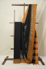 Black Narayan Peth Cotton Saree- SRBNPCS03