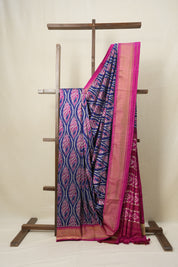 Royal Blue Pochampalli Silk Ikat Saree - SRRBPSIS202