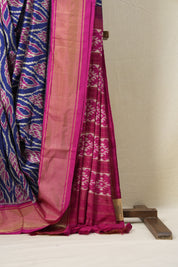 Royal Blue Pochampalli Silk Ikat Saree - SRRBPSIS202