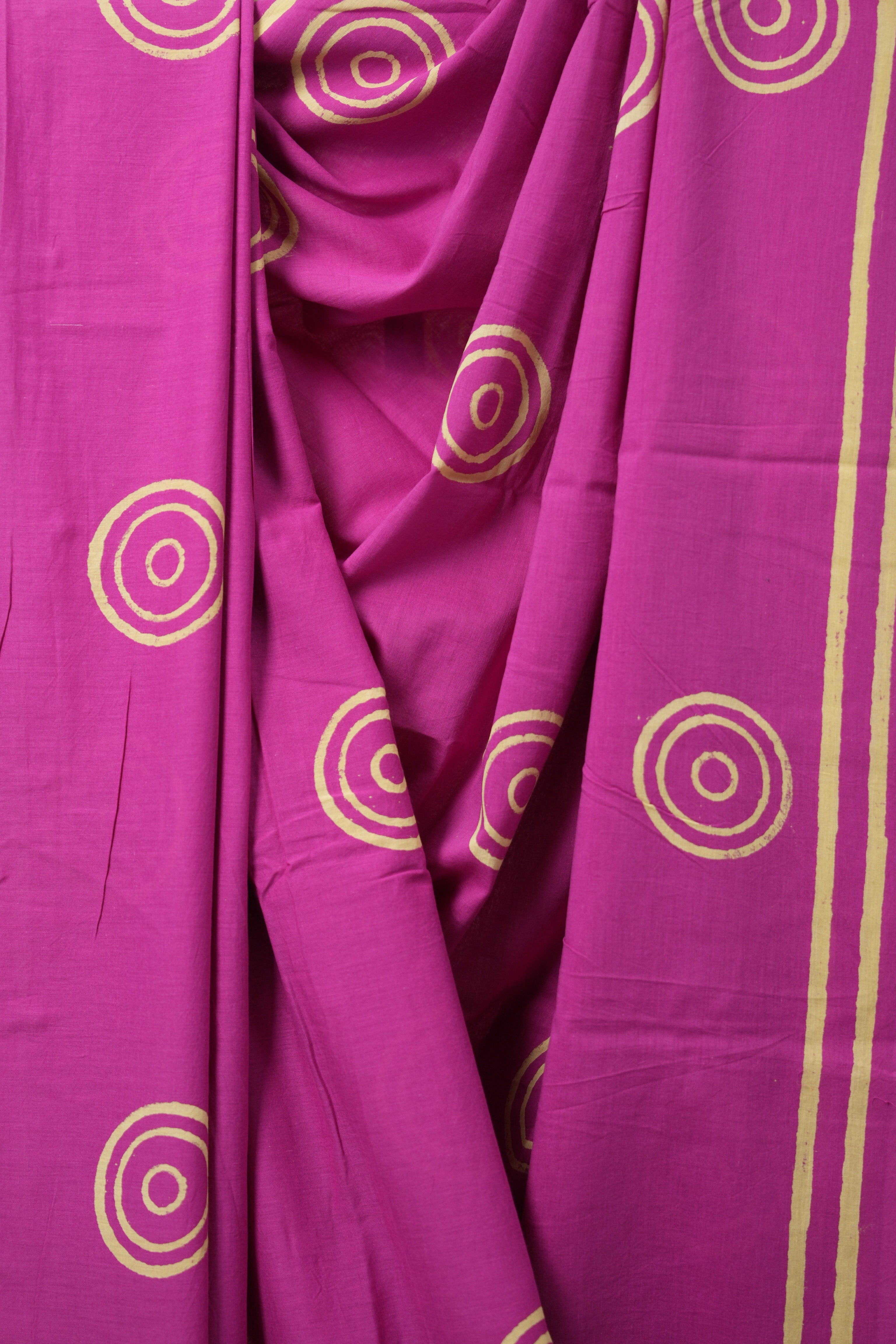 Rani Pink HBP Cotton Saree - SRRPCS3091