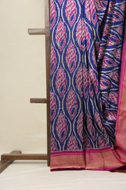 Royal Blue Pochampalli Silk Ikat Saree - SRRBPSIS202